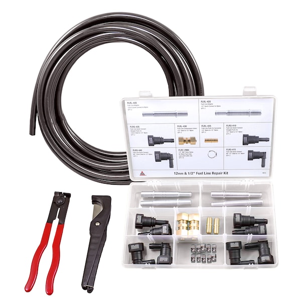 Fuel Line Repair Master Kit 1/2 in and 12mm